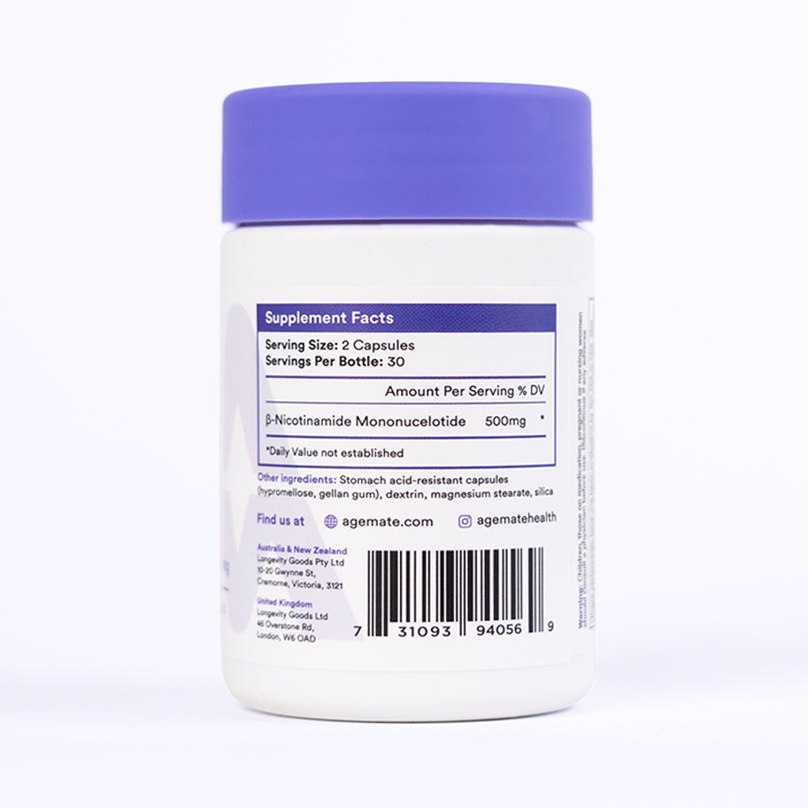 3-Pack of NMN Supplement for NAD+ (60 x 250mg Capsules)
